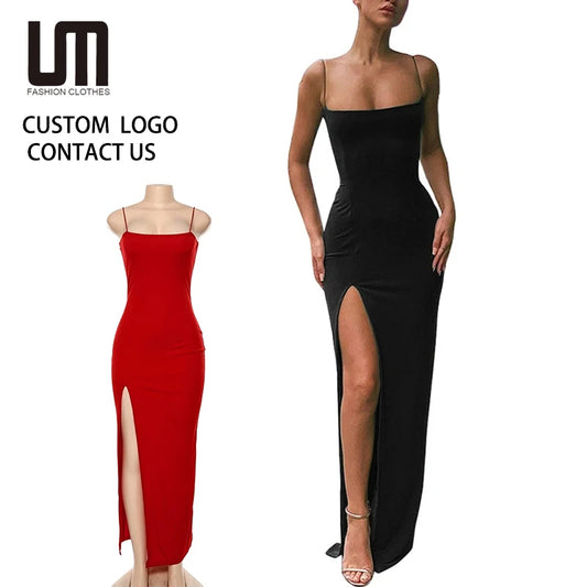 Backless Sleeveless Solid Maxi Beach Party Dress