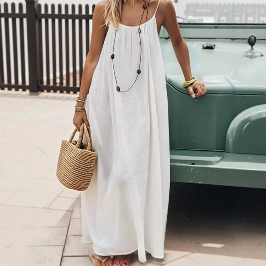 Casual Loose Spaghetti Strap Summer Dress
